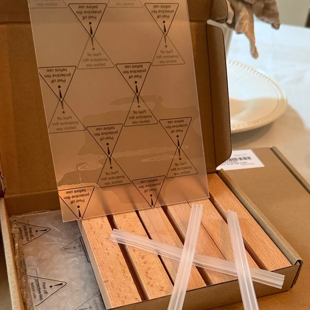 Set of 6 -New Natural Oak Acrylic Sign/Picture Frames